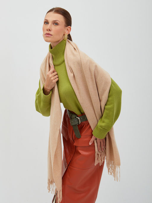 В составе шерсть и кашемир! теплый двусторонний палантин - Tantino фото 3