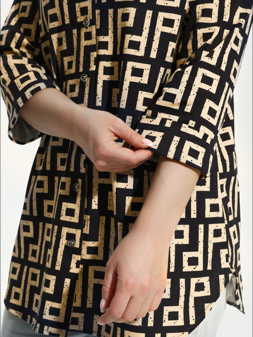 Жанетта туника женская (полоса синий) - Lovetex фото 86