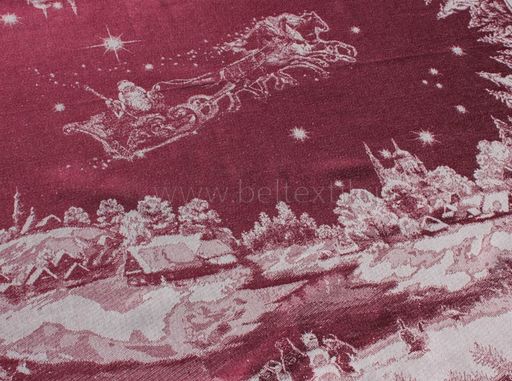 07с-21 ЯК Скатерть 150*100 "Русская зима" цв. бордо