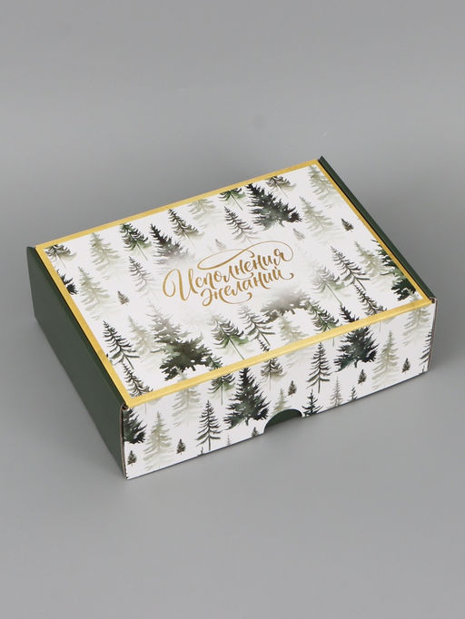 Коробка подарочная, самосборная «Счастья в новом году»,30.7×22×9.5 см