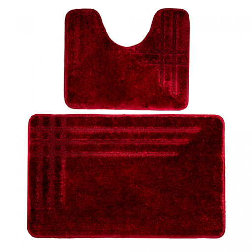 Коврик для в/кComfort Linea из 2 шт 50х80/50х40см 10мм (бордо) /BANYOLIN/