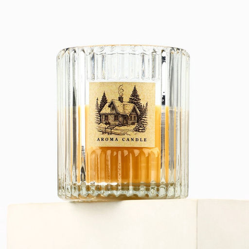 Ароматическая свеча новогодняя в стакане Aroma candle, апельсин, 7.5?8.6 см