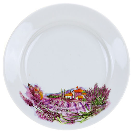 Тарелка мелкая фарфоровая Прованс новый д175мм, h25мм, гладкий край (Россия)