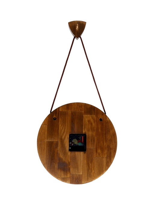 Часы настенные, интерьерные, бесшумные, d-30 см, дерево на подвесе