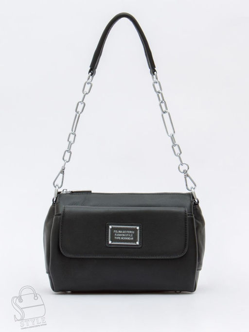 Сумка женская кожаная 0730CH black Polina&Eiterou
