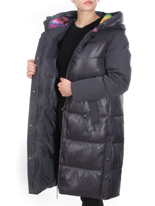 8986 DARK GRAY Пальто зимнее женское CORUSKY (200 гр. холлофайбера) - Fashion фото 7