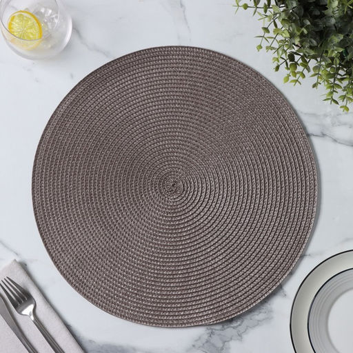 Цена за 12 шт. Салфетка сервировочная на стол Доляна Лофт, d=38 см , цвет кофейный  фото 7