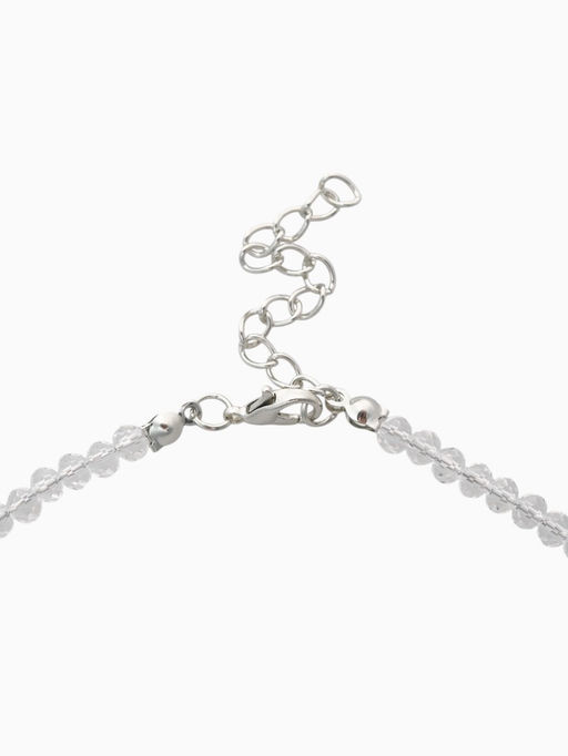 Чокер «Бабочка» хрусталь, белый в серебре, 36 см + 5 см доп, цепочка