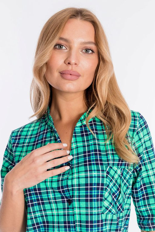 Рубашка М320117г Клетка - Елена фото 5