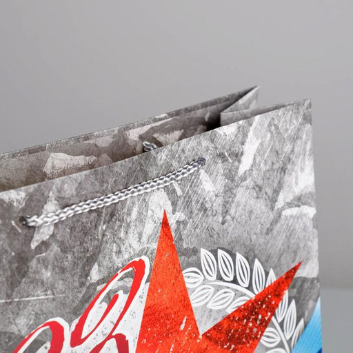 Пакет подарочный ламинированный, упаковка, «С Праздником 23 февраля!», L 40×31×11.5 см