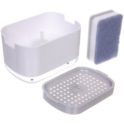 Подставка под губку с дозатором 300мл. 23х10,8х10 1878