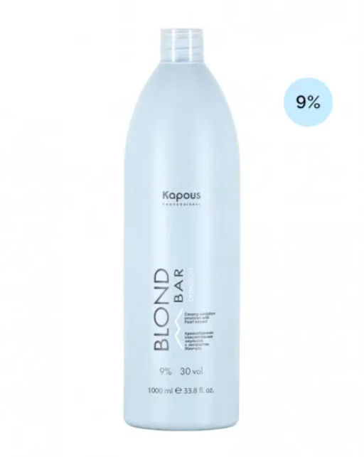 Кремообразная окислительная эмульсия Blond Cremoxon с экстрактом Жемчуга Blond Bar 9%, 1000 мл - Kapous professional фото 2