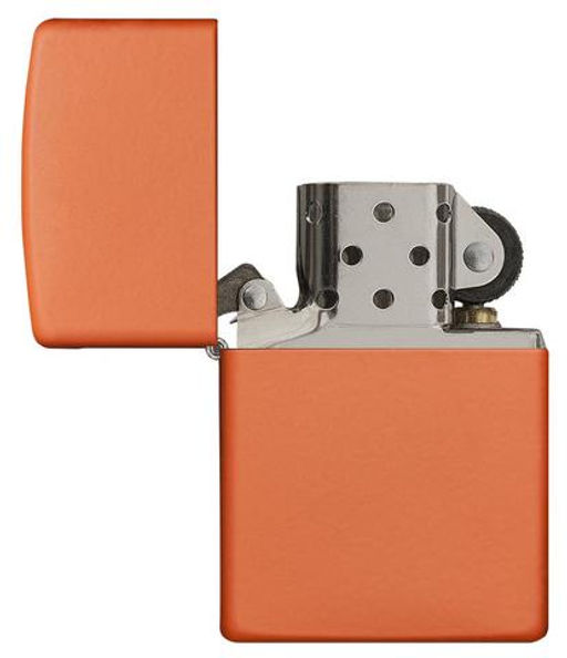 Зажигалка ZIPPO с оранжевым матовым покрытием | Orange Matte 231  фото 4