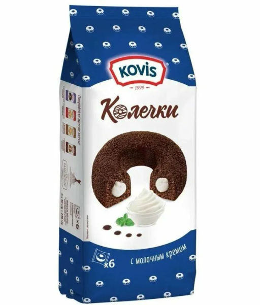 Пирожные Колечки  c мол. крем  Kovis 240гр/Раменский/ - Раменский комбинат фото 2
