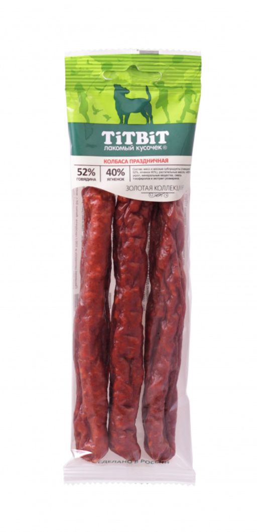 Титбит Колбаса Праздничная для собак Золотая коллекция 80 г 4690538018040