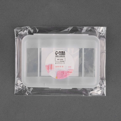 Цена за 10 шт. Органайзер для рукоделия, 5 отделений, 8.1×5.5×1.7 см, прозрачный