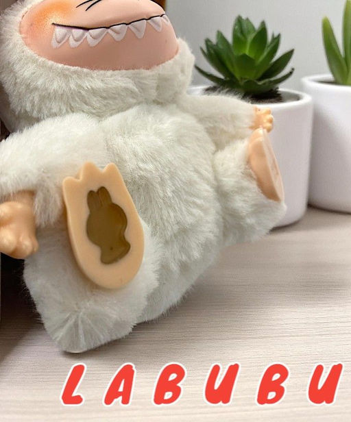 Популярная игрушка LABUBU брелок 2-я серия (белый) 15x10x5 см - Buro фото 2