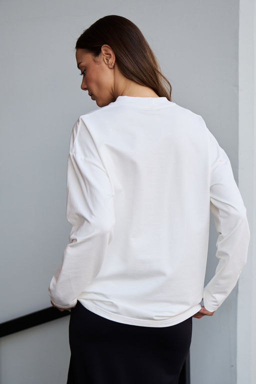 Лонгслив оверсайз с принтом