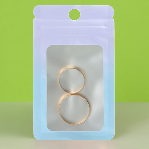 Цена за 100 шт. Пакет Зип-лок с окном, с еврослотом, градиент, 7 х 10 см