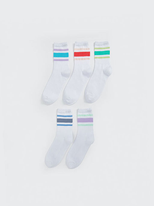 ?izgili K?z ?ocuk Soket ?orap 5li