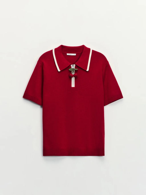 Джемпер из вискозы с брошью / Zarina