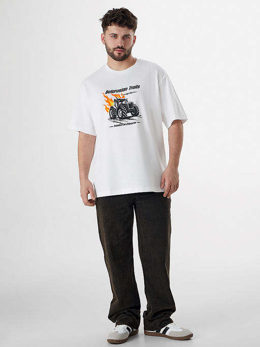 Футболка мужская белая с принтом - Mark formelle фото 3