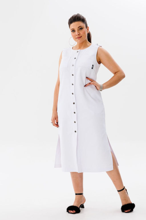 Платье ANELLI 1478 чистый белый  фото 2