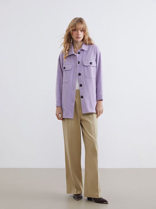 Oversize Kad?n Oduncu G?mlek Ceket