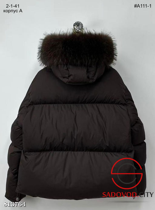 Тёплая женская зимняя куртка с капюшоном и мехом - Bruno фото 2