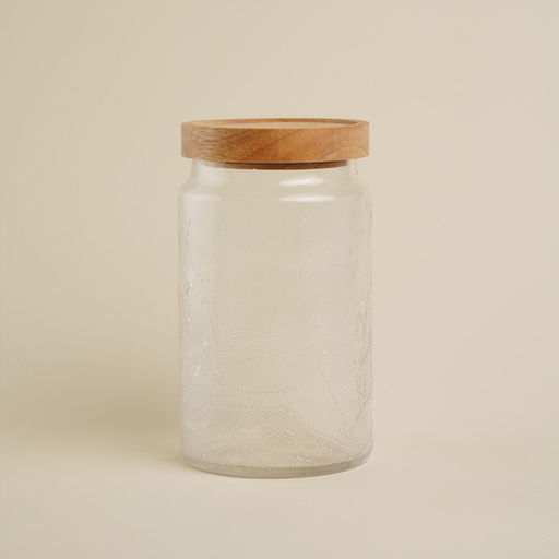 Банка для сыпучих продуктов SL Home Ивелин, 2 л, 1220 см, с деревянной крышкой, стекло, прозрачная