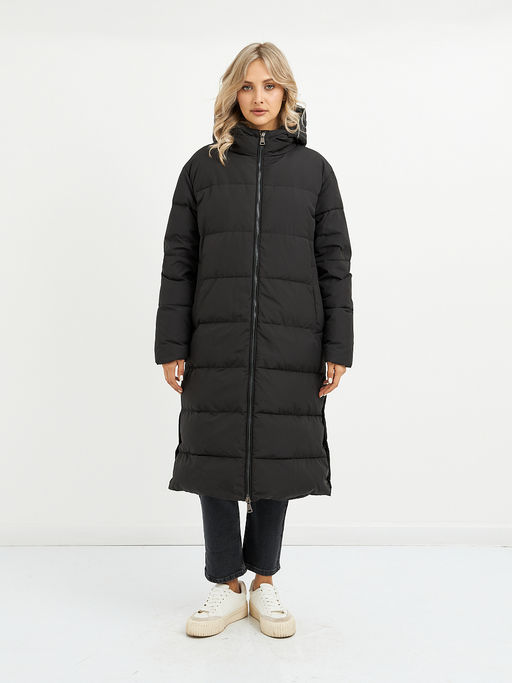 Пуховик женский черный стеганный - Glenfield фото 9