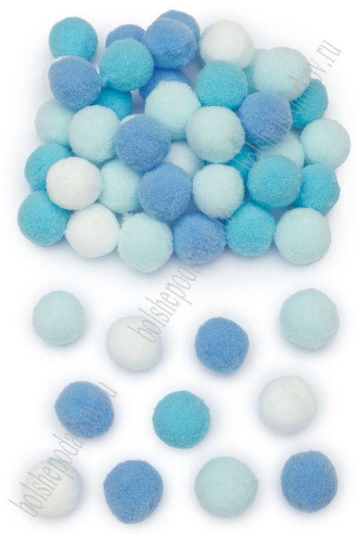 Помпоны Premium 1,8-2 см (100 шт) SF-3309, ассорти №7