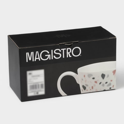 Набор кружек Magistro Terazzo, 350 мл, 2 шт., фарфор, белый  фото 11