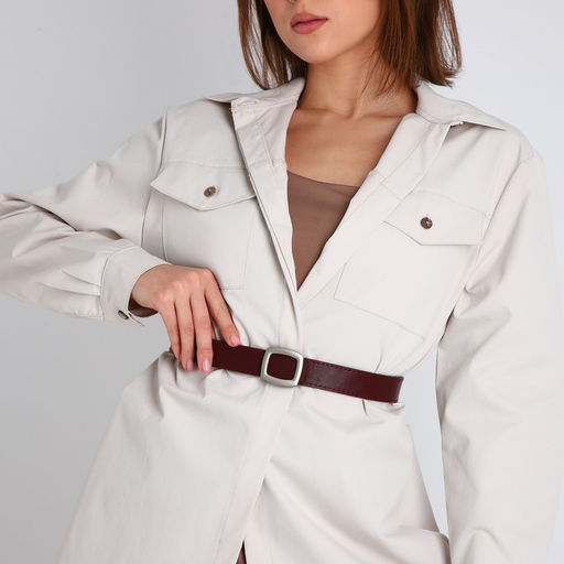 Ремень женский, ширина 3 см, пряжка металл, цвет бордовый - Simaland фото 3