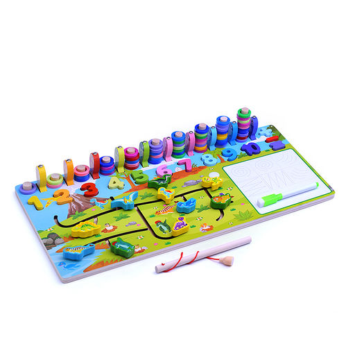 Игра развивающая Динопарк с доской для рисования и рыбалкой - Щепочка фото 2
