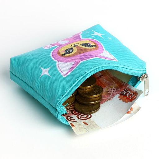 Цена за 4 шт. Кошелёк детский для девочки «Милые зверята», МИКС