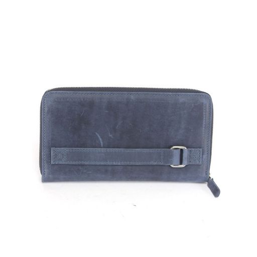 Портмоне/клатч муж Croco ПР-1303 натуральная кожа 2 отд, 8 карм, синий крейзи хорс (228) 250171  фото 2