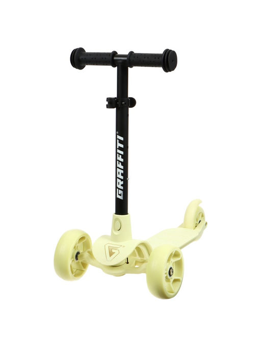 Самокат детский GRAFFITI Baby 24, колёса PU 120/100 мм, жёлтый