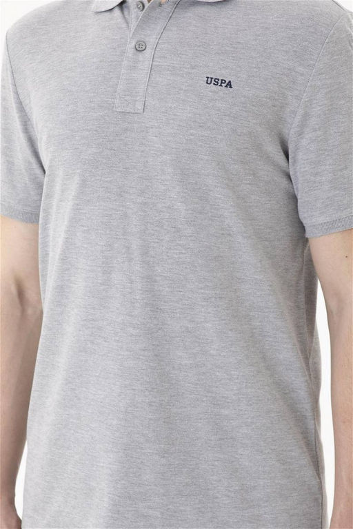 Мужская серая меланжевая базовая футболка - U.s. polo assn фото 6