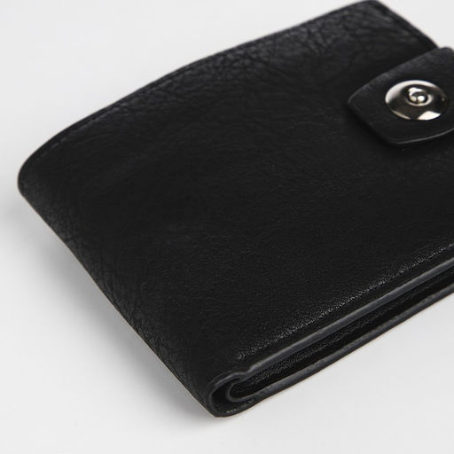 Портмоне мужское на магните, отдел для купюр, для карт, для монет, чёрное