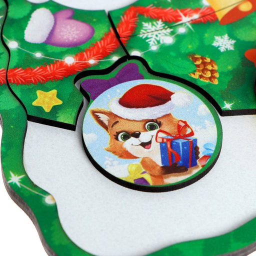 Пазл деревянный музыкальный Украшаем ёлочку - Лесная мастерская фото 2