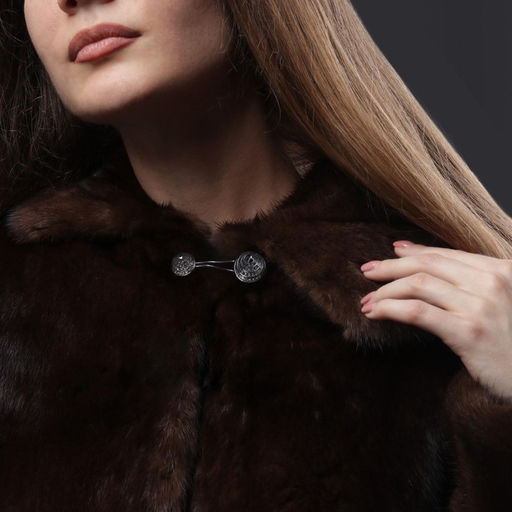 Цена за 2 шт. Декоративная застёжка, d = 2,5/3 см, цвет чёрный - Арт узор фото 7