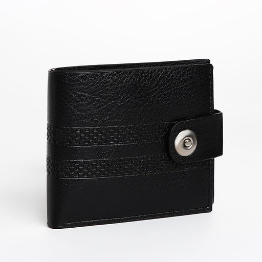 Портмоне мужское «Сахир», на магните, три отделения, чёрное
