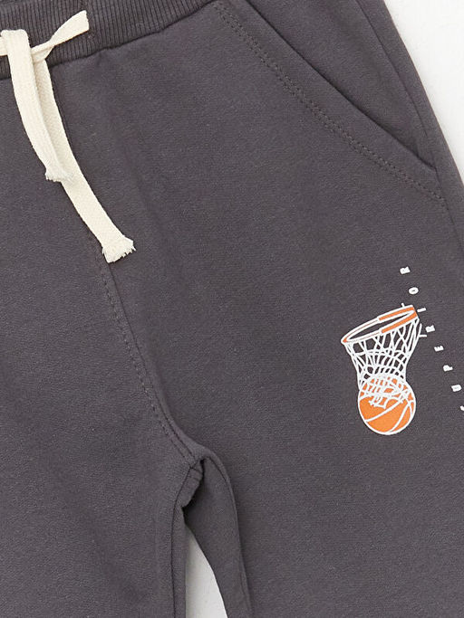 Beli Lastikli Bask?l? Erkek ?ocuk Jogger E?ofman Alt? - Waikiki фото 3