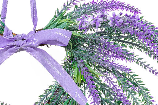 Венок - сердце 38*36*8 см "Лавандовое поле"