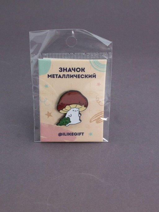 Значок металлический iLikeGift "Mushroom and frog"