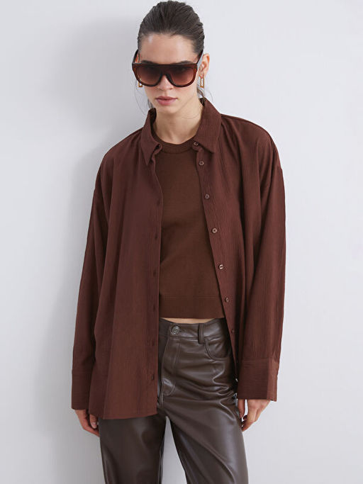 Dokulu Oversize Kad?n G?mlek