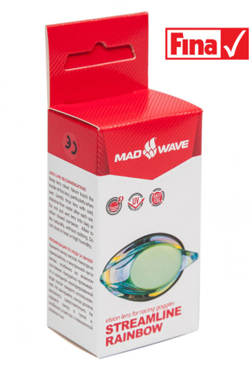 Линза с диоптриями для плавательных очков Streamline rainbow right - Mad wave фото 5