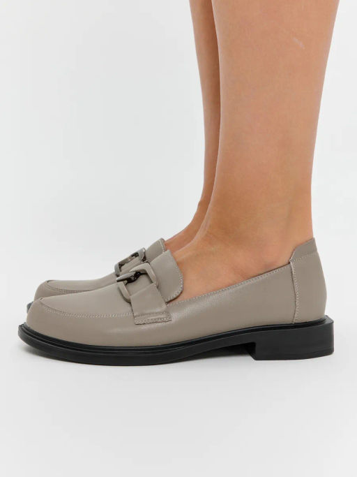 Лоферы женские пудра, н/к