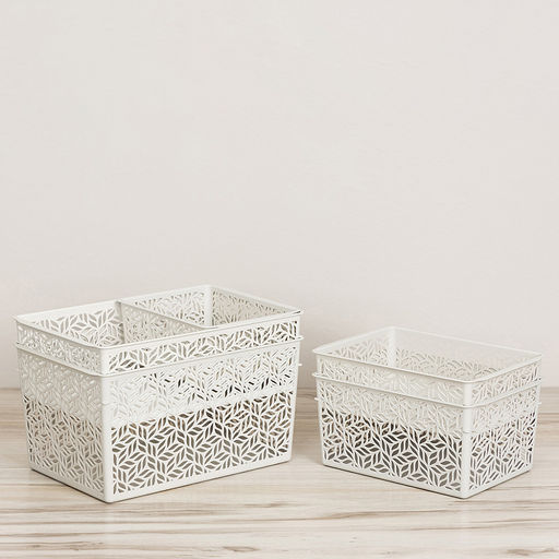 Корзина пластмассовая для хранения Linden 1,4л, 19х14х7,5см, универсальная, полипропилен, светло-серый (Россия) - Домашняя мода фото 9